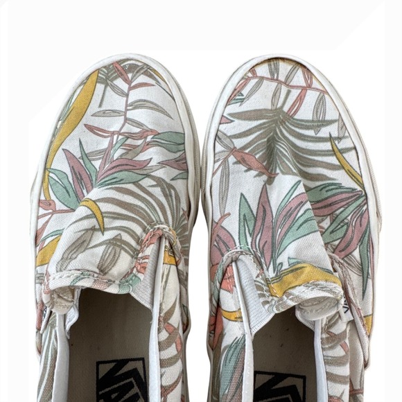 Vans Slip On Tropical Floral Print‎ Sneakers Women's 6.5 - Picture 6 of 7